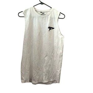 Physiq Apparel Mens White Sleeveless Shirt M 100% Cotton